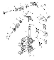 Впускные, выпускные клапаны 4-Х ТАКТНОГО ПЛМ MERCURY 40 Серийный номер от 1B227000 до 1B344398