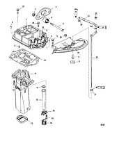Выхлопная труба 2-Х ТАКТНОГО ПЛМ MERCURY 75 Серийный номер от 0P325500 и выше