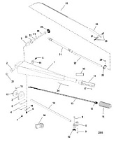 Набор рукоятки рулевого управления 4-Х ТАКТНОГО ПЛМ MERCURY 115 Серийный номер от 1B227000 до 1B366822