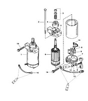 Стартер 2-х тактного ПЛМ MERCURY 40 M Серийный номер от 9854537 до 0P016999