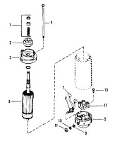 Стартер в сборе 2-Х ТАКТНОГО ПЛМ MERCURY 55 Серийный номер от 9741042 до 9885344