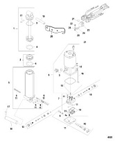 Компоненты силовой отделки 2-Х ТАКТНОГО ПЛМ MERCURY 55 Серийный номер от 0P017000 до 0P325499