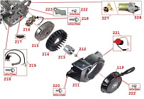 Двигатель мотобкусировщика IRBIS МУХТАР-15 (2018 г.) (с реверсом) (часть 3)