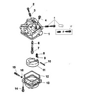 Карбюратор 4-Х ТАКТНОГО ПЛМ MERCURY 4 Серийный номер от 0P401000 и выше