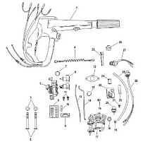 Набор переоборудования ручки румпеля, электрический - 896289A02 4-Х ТАКТНОГО ПЛМ MERCURY 8 Серийный номер от 0P325500 и выше