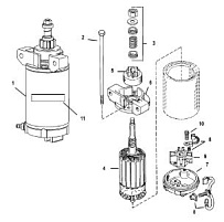 Стартер 4-Х ТАКТНОГО ПЛМ MERCURY 40 Серийный номер от 0T409000 до 1B226999