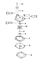 Компоненты двигателя 2-Х ТАКТНОГО ПЛМ MERCURY 50EO Серийный номер от 0G760300  до 0T979999