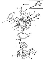 Карбюратор (WME-22/22B/23/24/35) 2-Х ТАКТНОГО ПЛМ MERCURY 55 Серийный номер от 0D000750 до 0G290584