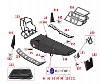 Кузовные элементы снегохода IRBIS Dingo (2018 г.)