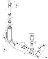 Компоненты гидроподъема (Часть 1) 4-Х ТАКТНОГО ПЛМ MERCURY 40 Серийный номер от 0P153500 до 0P400999