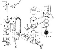 Компоненты силовой отделки (S/# 0G357070 и ниже) (BLACK FILL) 2-Х ТАКТНОГО ПЛМ MERCURY 50EO Серийный номер от 9885345 до 9973099