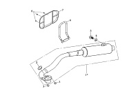 Выхлопная труба с глушителем КВАДРОЦИКЛА STELS ATV 110 D (603)