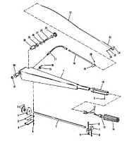 Компоненты ручного управления (Часть 1) 2-Х ТАКТНОГО ПЛМ MERCURY 90 Серийный номер от 0A996142 до 0B240450