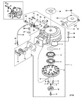 Ручной стартер 4-Х ТАКТНОГО ПЛМ MERCURY 9.9 Серийный номер от 0P325500 и выше