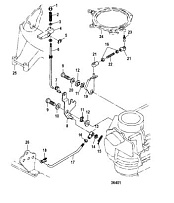 Замок стартера 2-х тактного ПЛМ MERCURY 25 М Серийный номер от 0N018456 до 0N055504