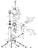 Триммер (Часть 1) 2-х тактного ПЛМ MERCURY 40 M Серийный номер от 0T980000 до 0T999999