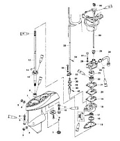 Корпус шестерни приводной вал 4-Х ТАКТНОГО ПЛМ MERCURY 5 Серийный номер от 0P401000 и выше