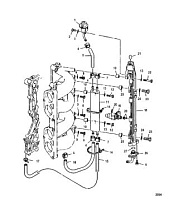 Форсунка для впрыска топлива 4-Х ТАКТНОГО ПЛМ MERCURY 115 Серийный номер от 10T801000 до 1B226999