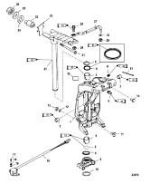 Поворотный кронштейн и рулевой рычаг 2-Х ТАКТНОГО ПЛМ MERCURY 150 PRO XS L OPTIMAX Серийный номер от 1B690542 и выше