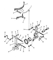 Рычаг дроссельной заслонки и зажигание 2-Х ТАКТНОГО ПЛМ MERCURY 50EO Серийный номер от 6428681 до 0B122929