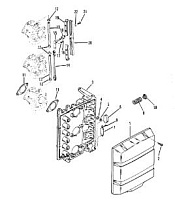 Пластина аттенюатора 2-Х ТАКТНОГО ПЛМ MERCURY 90 Серийный номер от 9589039 до 9793576