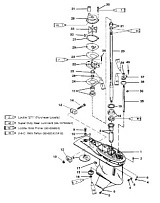 Коробка передач(приводной вал)(60 SEA/MARA/BIG FOOT,3 JAW REV. CLUTCH 2 2-Х ТАКТНОГО ПЛМ MERCURY 60 Серийный номер от 0G290585 до 0G589999