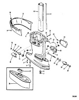 Корпус ведущего вала в сборе 2-х тактного ПЛМ MERCURY 40 M Серийный номер от 8064750 и выше