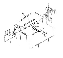 Зажимной кронштейн в сборе 2-Х ТАКТНОГО ПЛМ MERCURY 50EO Серийный номер от 7208333 до 0A721307