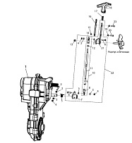 Механизм переключения снегохода РМ (РУССКАЯ МЕХАНИКА) VECTOR 551I