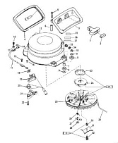 Стартер в сборе (ручной) 2-Х ТАКТНОГО ПЛМ MERCURY 60 Серийный номер от 0P325500 и выше