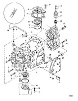 Блок цилиндров 2-х тактного ПЛМ MERCURY 25 М Серийный номер от 0N055505 и выше