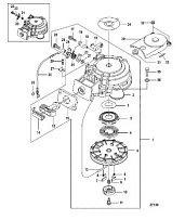 Ручной стартер 4-Х ТАКТНОГО ПЛМ MERCURY 9.9 Серийный номер от 0R042475 и выше
