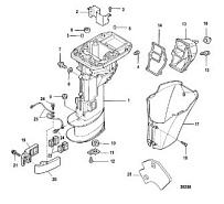 Корпус карданного вала, Non Bigfoot 4-Х ТАКТНОГО ПЛМ MERCURY 8 Серийный номер от 0R042475 и выше