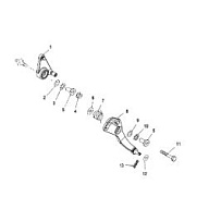 Дроссель и рычаг 4-Х ТАКТНОГО ПЛМ MERCURY 115 Серийный номер от 10T801000 до 1B226999