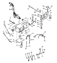 Ручки руля комплект (Часть 2) 2-Х ТАКТНОГО ПЛМ MERCURY 60 Серийный номер от 9885345 до 9973099