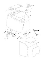 Верх капота (S/N-USA-0G301751/BEL-9885505 и выше) 2-Х ТАКТНОГО ПЛМ MERCURY 75 Серийный номер от 9793577 до 0P016999