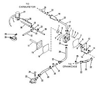 Топливный насос (белый или красный) 2-Х ТАКТНОГО ПЛМ MERCURY 55 Серийный номер от 0D000750 до 0G290584