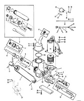 Компоненты силовой отделки 2-Х ТАКТНОГО ПЛМ MERCURY 90 Серийный номер от 0B240451 до 0C221999