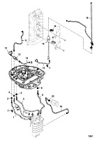 Шланги для переходных пластин 4-Х ТАКТНОГО ПЛМ MERCURY 135 Серийный номер от 1B381712 до 1B517158