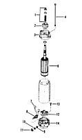 Стартер (BOSCH) 2-Х ТАКТНОГО ПЛМ MERCURY 75 Серийный номер от 0A996142 до 0B240450