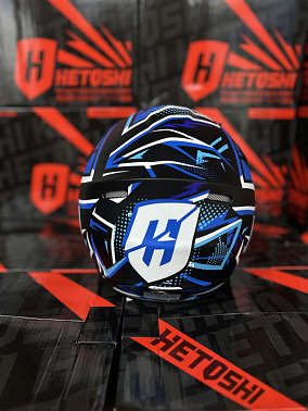 Шлем кроссовый детский HETOSHI Cross-Kids KY-B12 цв.Сине-черно-белый Матовый р.Y-S