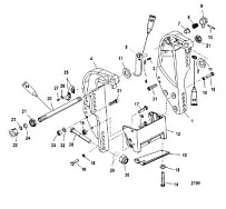 Кронштейн транца 4-Х ТАКТНОГО ПЛМ MERCURY 50 Серийный номер от 1C050252 и выше