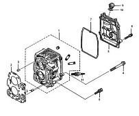 Головка цилиндра 4-Х ТАКТНОГО ПЛМ MERCURY 9.9 Серийный номер от 0R042475 и выше