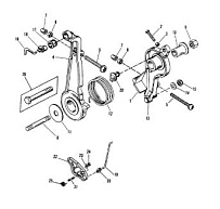 Дроссель и рычаг 2-Х ТАКТНОГО ПЛМ MERCURY 60 Серийный номер от 0D000750 до 0G290584