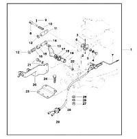 Комплект для дистанционного управления 2-х тактного ПЛМ MERCURY 5 M Серийный номер от 0G710613 до 0T894438