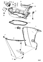 Низ капота 4-Х ТАКТНОГО ПЛМ MERCURY 50 Серийный номер от 1C050252 и выше