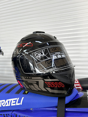 Шлем интеграл HETOSHI XD1-96 цв. Черно красный глянцевый  р. XXL