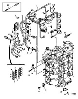 Электрические компоненты, жгут проводов двигателя 4-Х ТАКТНОГО ПЛМ MERCURY 80 Серийный номер от 1B227000 до 1B366822