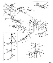 Топливный насос 2-Х ТАКТНОГО ПЛМ MERCURY 75 Серийный номер от 0G760300 до 0T979999