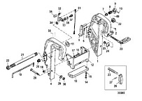 Зажимной кронштейн (ручной) 2-Х ТАКТНОГО ПЛМ MERCURY 55 Серийный номер от 9973100 до 0P016999
